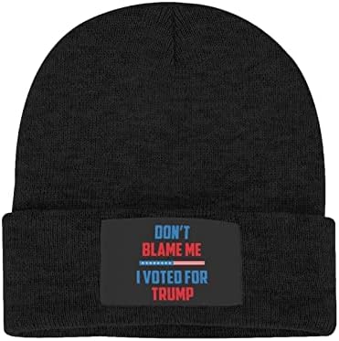 Beni Suçlama Trump Erkekler için Oy Verdim Siyah Bere Örgü Şapkalar Unisex Hedging Sıcak Kafatası Kapaklar Tüm Sezon için