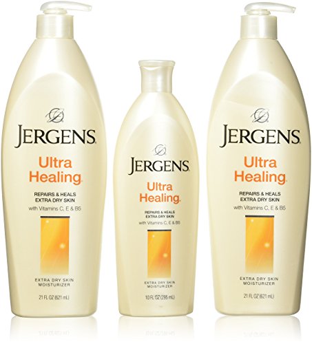 Jergens Ultra Healing Ekstra Kuru Cilt Nemlendirici, 3 Şişe (Toplam 52 Sıvı Ons)