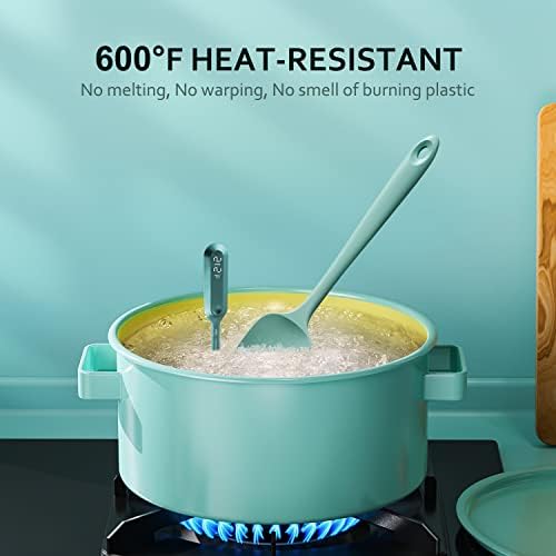 Bnlcd Silikon Spatula Pişirme, Pişirme ve Karıştırma için 4, 600°F Isıya Dayanıklı Kauçuk Spatula Seti, Kesintisiz Tek Parça