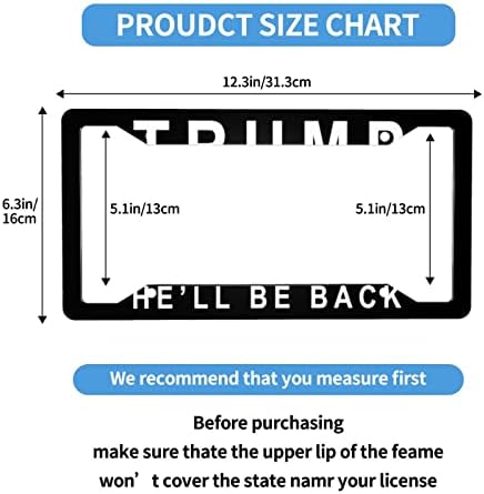 DARLEKS Geri Döneceğim Trump Baskı Ön Plaka Kapağı Dekoratif Plaka Çerçevesi Bir Plaka + Bir Plaka Çerçevesi