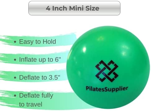 Pilates 4 (10 cm) Aksesuar Mini Topu AeroPilates için, Yoga, Fitness, Gücü, Pilates Reformer veya Mat Pilates