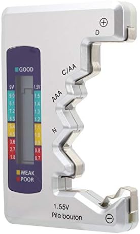 Dijital pil Test Cihazı Kapasite Checker, C/D/9 V/AA/AAA / 1.5 V Lityum Güç Kaynağı Ölçümü için