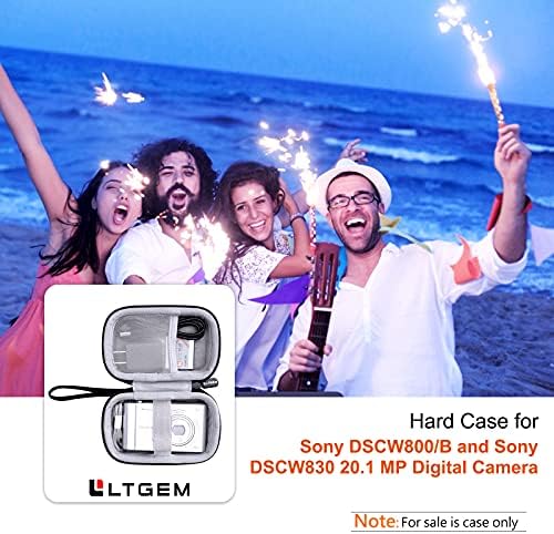 L LTGEM Sert Taşıma Çantası Sony DSCW800 / B ve Sony DSCW830 20.1 MP Dijital Kamera-Depolama Koruyucu Çanta(Gri)