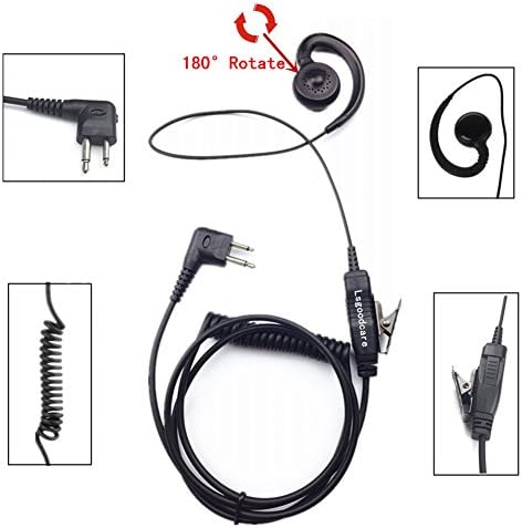 Lsgoodcare 2 Pin Döner Kulaklık Kulak Kancası Kulak Kancası Kulaklık ile 180 Derece Döner Kulaklık (PTT ve Mıc) Motorola CLS1410