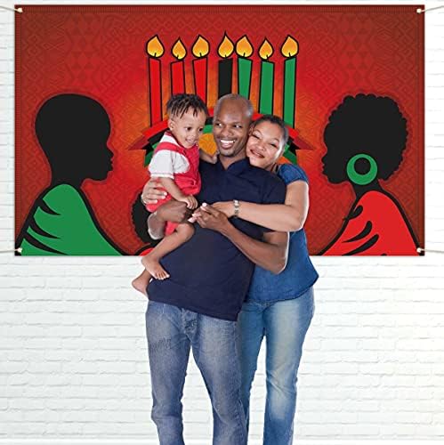 Mutlu Kwanzaa fotoğraf kabini Zemin Fotoğrafçılık için Afrika Amerikan Miras Festivali Kutlama Dekorasyon Kaynağı-5. 9x3. 6ft