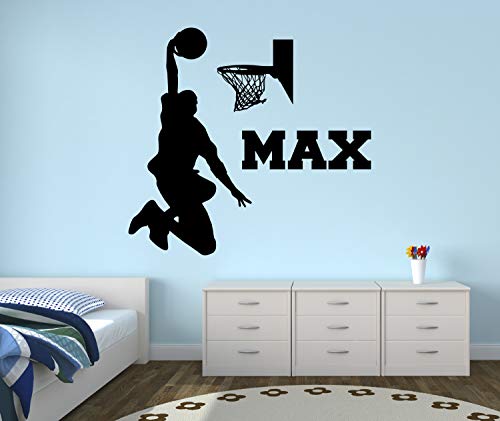 Özel Basketbol Adı Duvar Çıkartması-Basketbol Odası Dekor-Kreş Duvar Çıkartmaları-Basketbol Net Duvar Duvar Vinil Sticker (32