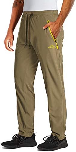MAGCOMSEN erkek Hızlı Kuru Yürüyüş Koşu Pantolon Fermuarlı cepler ile Hafif Nefes yazlık pantolonlar