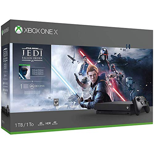 Microsoft CYV-00411 Xbox One X Star Wars Jedi Düşmüş Sipariş 1 TB Paketi Microsoft Xbox One ve Windows 10 Kablosuz Denetleyici
