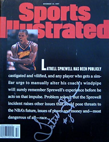 Latrell Sprewell imzalı Sports Illustrated dergisi 12/15/97