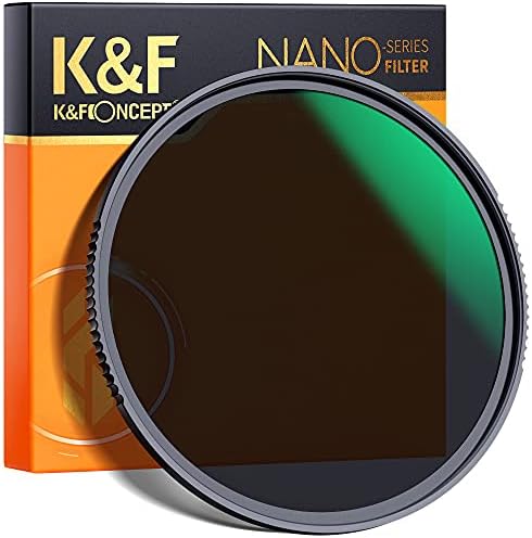 K & F Konsept 58mm ND8 (3-Stop Sabit Nötr Yoğunluk Filtresi) ND Lens Filtre, 28 Çok Katmanlı Kaplamalar HD Hidrofobik Ultra İnce