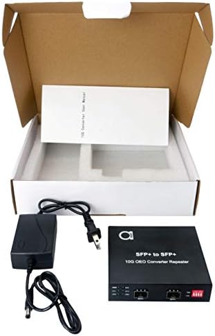 10G SFP+ - SFP+ Fiber-Fiber Ortam Dönüştürücü - 10G OEO 3R Şeffaf Tekrarlayıcı-2 x Standart Açık SFP + Yuvaları-Evrensel - 10GB