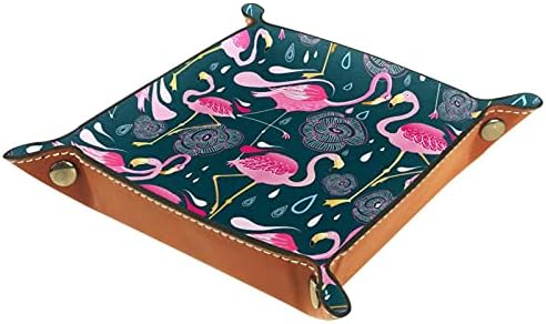Banyo Mutfak Dresser Vanity Tepsi Takı Çanak Halka Tutucu Kozmetik Organizatör Yağmur Damlası Flamingo Desen