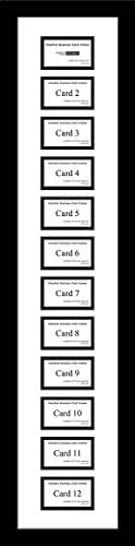 Yaratıcı Resim Çerçeveleri 1-2 x 3.5 Açılış Siyah Kartvizit Çerçevesi ile 6 x 8 Çift Beyaz-Beyaz Mat, Çerçeve, Şövale ve Yüklü