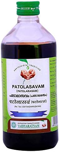 Vaidyaratnam Patolasavam 450 ml (2'li Paket) Ayurveda bitkisel ürünler, Ayurveda Organik ürünler