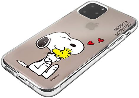 ıPhone 12 Pro/iPhone 12 Kılıfı ile Uyumlu (6.1 inç) Fıstık Şeffaf TPU Sevimli Yumuşak Jöle Kapağı-Gülümseme Snoopy
