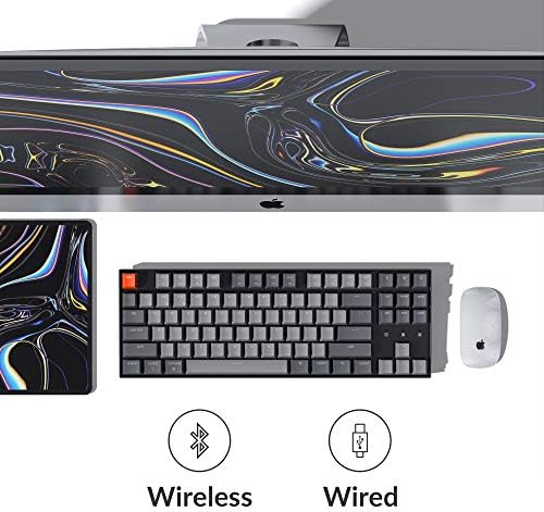 Keychron K8 Tenkeyless Kablosuz Mekanik Klavye için Mac, Beyaz Arka Işık, Bluetooth, Çoklu Görev, Tip-C Kablolu oyun klavyesi