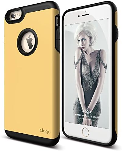 elago S6 + Duro iPhone için kılıf 6/6 S Artı ( 5.5 inç) + HD Profesyonel Ekran Filmi Dahil-Tam Perakende Ambalaj ( Mat Siyah