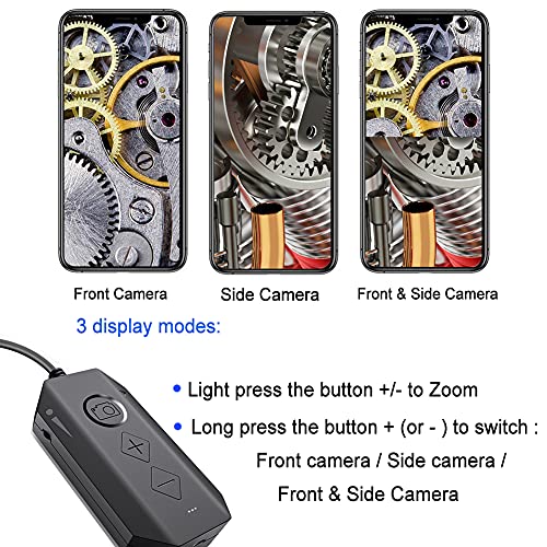Çift Lens Kablosuz Endoskop Borescope Muayene Kamera 2.0 MP 1080 P HD Zumlanabilir Yılan Kamera için iPhone Android Telefon,