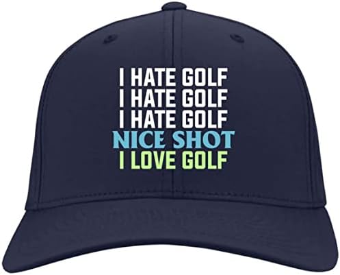 Golften Nefret Ediyorum Golften Nefret Ediyorum İyi Atış Golfü Seviyorum Komik Golf Dimi Şapka-Snapback Şapka - Golf Sevgilisi