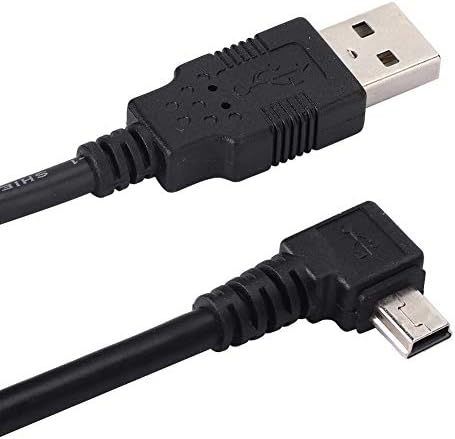 ASHATA USB Kablosu, 2 Adet 1.8 m Mini USB USB Mobil HD Veri İletimi için Sol Açılı Kablo Hattı Elektronik Ekipman, USB-A Erkek
