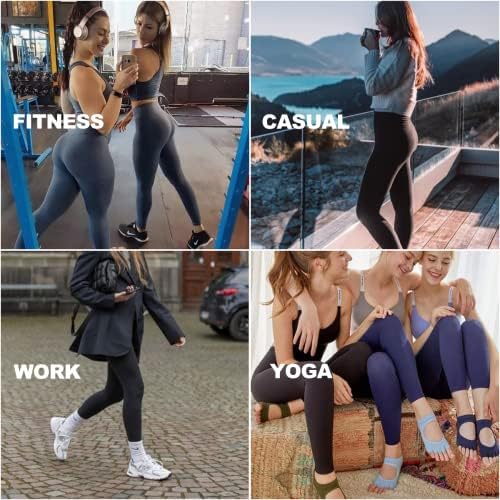 CAMPSNAIL 4 Paket Yüksek Belli Tayt Kadınlar ıçin-Yumuşak Karın Kontrol Zayıflama Yoga Pantolon Egzersiz Koşu ıçin Reg & Artı