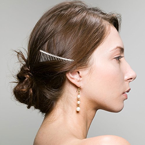 7 Beaupretty. 8 cm 20 Diş saç tokası Tarak Metal Tel Saç Tarak Peçe Tarak Kadınlar için gelin düğün duvağı Dekoratif DIY Başlığı