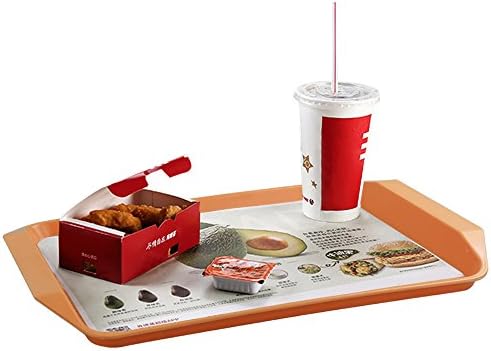 Yemek için Qsbon Plastik Fast Food Tepsileri, 17 x 11.8, 4 Set
