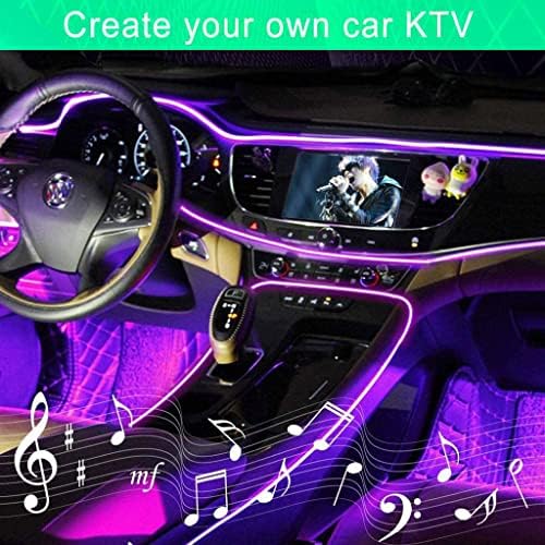 Araba atmosfer ışıkları iç, Nterior araba ışıkları renkli müzik araba şerit ışık altında Dash aydınlatma kiti USB araba LED ışıkları