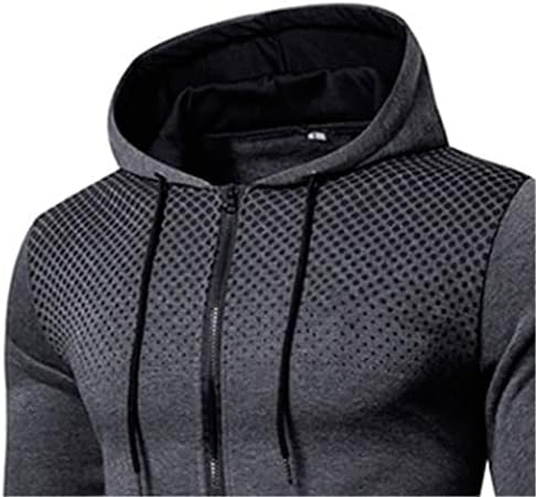 WALNUTA erkek Ceketler Moda Kapşonlu Palto Erkek Giyim Rahat Fermuar Tişörtü Erkek Eşofman Koşu Baskı (Renk: Bir, Boyutu: 2X-Lcode)