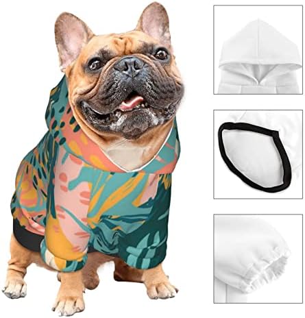 Köpeğin Hoodie, JVVD Küçük Cins Pet Giyim, Tuval Grafiti köpeğin Kapüşonlu Sweatshirt 6 Boyutları