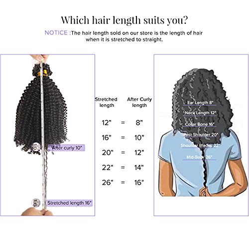 Niawigs Afro Kinky Kıvırcık Microlink saç ekleme İnsan Saç Siyah Kadınlar Için ıslak ve dalgalı Mikro Linkler Uzantıları Saç