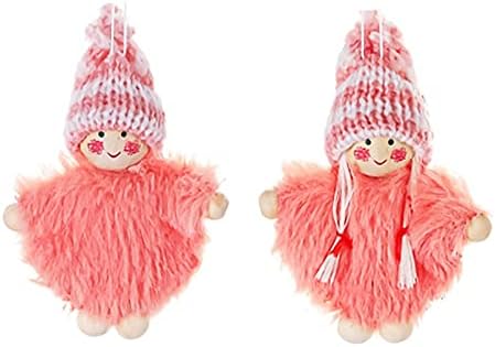 Weımay 2 Parça Peluş Melek Bebek Kolye Noel Ağacı Dekorasyon Melek Bebek El Sanatları Elfler Noel Partisi Süslemeleri için