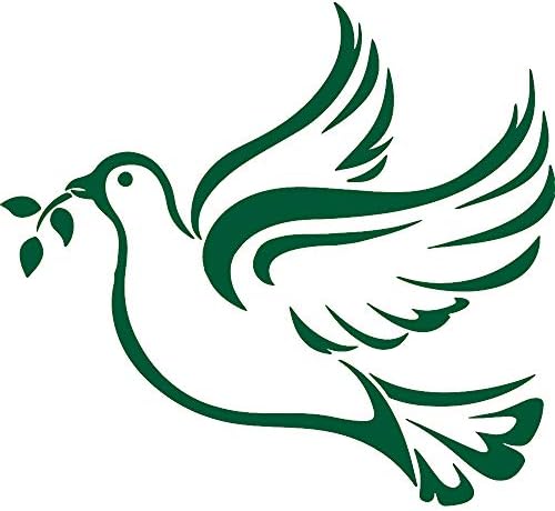 NBFU çıkartmaları Hıristiyan Hıristiyan Sembol Güvercin Barış (Yeşil) (2 Set) Premium Su Geçirmez Vinil süslü çıkartmalar dizüstü