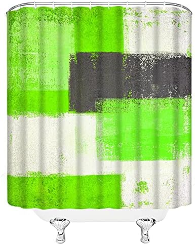 Soyut Sanat Duş Perdesi Yağlıboya Ombre Grunge Tarzı Fırça Darbeleri Tasarım Renkli Modern Ev Kumaş Banyo Perdeleri Dekor Kanca