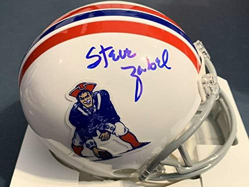 Steve Zabel New England Patriots İmzalı Mini Kask-İmzalı NFL Mini Kaskları