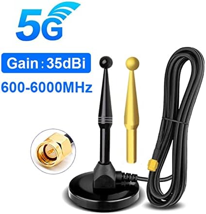 JUSTSHENGKUANG 3G 4G 5G Anten 35dBi 600-6000 MHz SMA Erkek 2.4 G WiFi Antena GSM GPRS Manyetik Dağı Modem Yönlendirici Anten