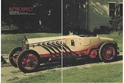 Dergi Baskısı Makale ve Fotoğraf: 1921 Mercedes-Benz Yarış Özel, Tavşan-İlk, 19 litre, Peter Helck & Charles Lytle'a ait, 1976