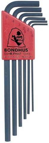 Bondhus 12146 Set 6 Altıgen L-Somun Anahtarları 1,5 - 5 mm Uzunluğunda