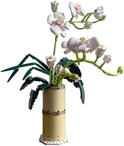 VONTER Çiçek Buketi Yapı Kiti, Orkide Bonsai Yaratıcı İnşaat Projesi, botanik Koleksiyonu DIY Yapı Taşları Set Eğitim Kök Oyuncaklar,