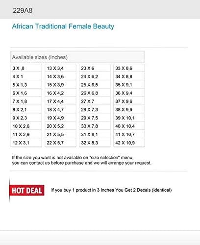 Çıkartma Etiket Afrika Geleneksel Kadın Güzelliği 30 X 7,8