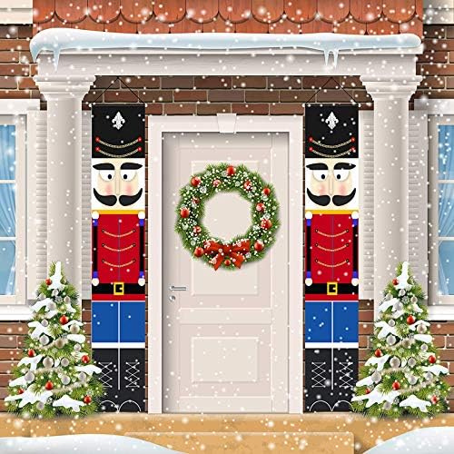 THEUU Fındıkkıran Noel Süslemeleri Kapı Afiş Açık Noel Dekor Asker Modeli Fındıkkıran Afiş için Ön Kapı Sundurma Bahçe Kapalı