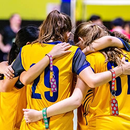 20 Adet Voleybol Chapstick Tutucu Bileklik Anahtarlık Spor Ruj Tutucu Anahtarlıklar Voleybol Hediyeler Kızlar Kadınlar için