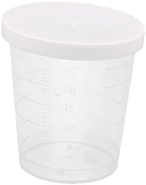 X-DREE 2 Adet 30 Ml Okul Laboratuvarı Şeffaf Plastik sıvı kabı ölçüm kabı Beher (Becher della tazza di misurazione del contenitore