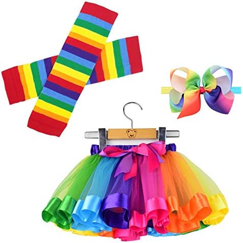 BGFKS Tül Gökkuşağı Tutu Etek Yenidoğan Bebek Kız Fotoğraf Kıyafet Setleri Bebek Kız 1st Doğum Günü (Rainbow-2, S, 0-24 Ay)