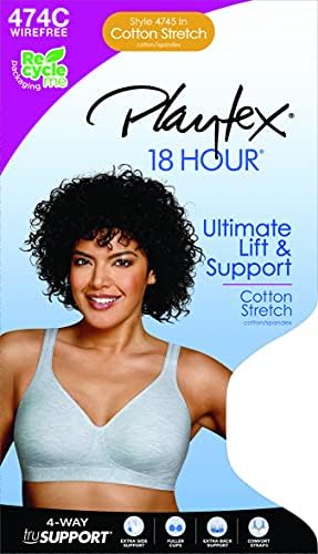 Playtex kadın 18 Saat Ultimate Asansör ve Destek Tel Ücretsiz Sutyen US474C