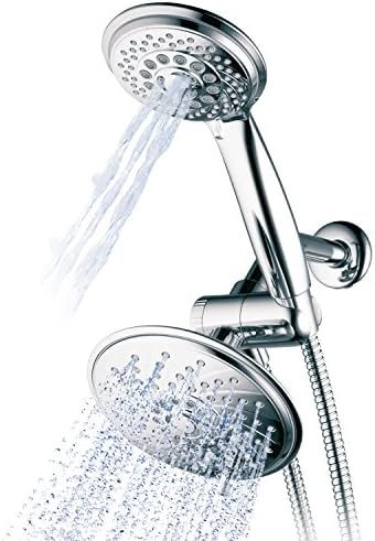 HotelSpa El Duş & 6 Yağmur Showerhead Combo-Yüksek Basınç 30 Fonksiyonu Çift 2 in 1 Duş Başlığı Sistemi ile Paslanmaz Çelik Hortum,