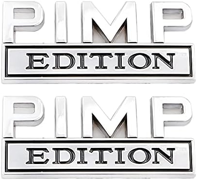 CARRUN 2 Adet Pimp Edition Amblem Araba Yan Arka Ön Kaput Gövde Kapı Tampon Metal Rozeti 3D Decal Sticker Fit için F150 F250