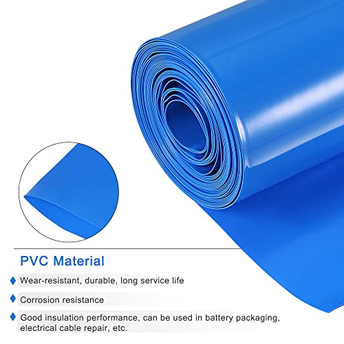 MECCANİXİTY Pil Wrap PVC ısı Shrink boru 100mm Düz 1 m Mavi Pil Paketi için İyi Yalıtım