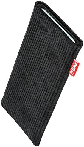 fitBAG Retro Siyah Özel Tailored Kol Samsung Galaxy A52s 5G / Almanya'da yapılan / İnce Kadife Kumaş Kılıf Kapak için Mikrofiber