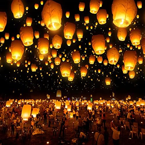 Çin Kağıt Fenerler Dileğiyle Fenerler Çevre Dostu Yüzen Gökyüzü Fenerler Anıt Parti Yıldönümleri Festivaller Doğum Günü ve Kutlama